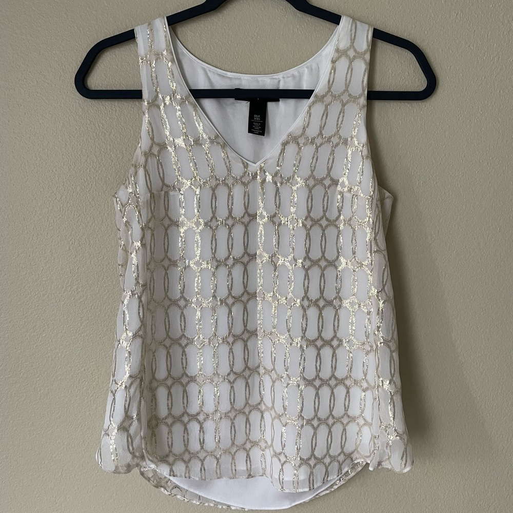White House Black Market silk blouse